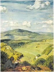 Vista de un valle de Taunus / Paisaje de Taunus